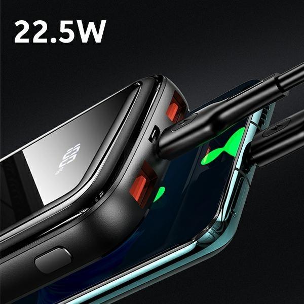 Produktbild Usams PB58 10000 mAh Power Bank Black (10KCD16101) (10000 mAh, 22.50 W, 37 Wh)