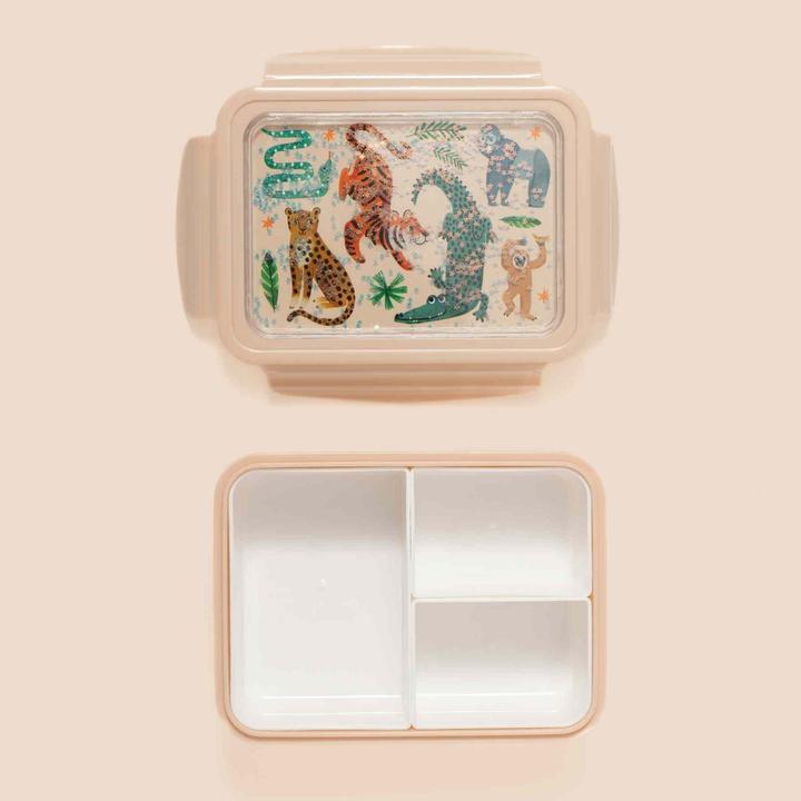 Actual product image Petit Monkey Lunch Box, Upside Down Animals