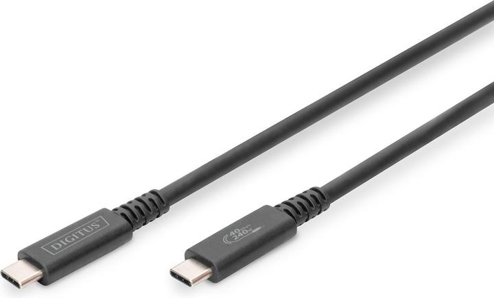 Produktbild Digitus USB 4.0 Typ-C Anschlusskabel (0.80 m, USB 4.0, 100 W)