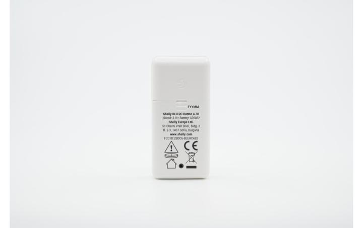 Actual product image Shelly BLU RC Button 4 ZB - White (Device-specific remote control, Bluetooth)