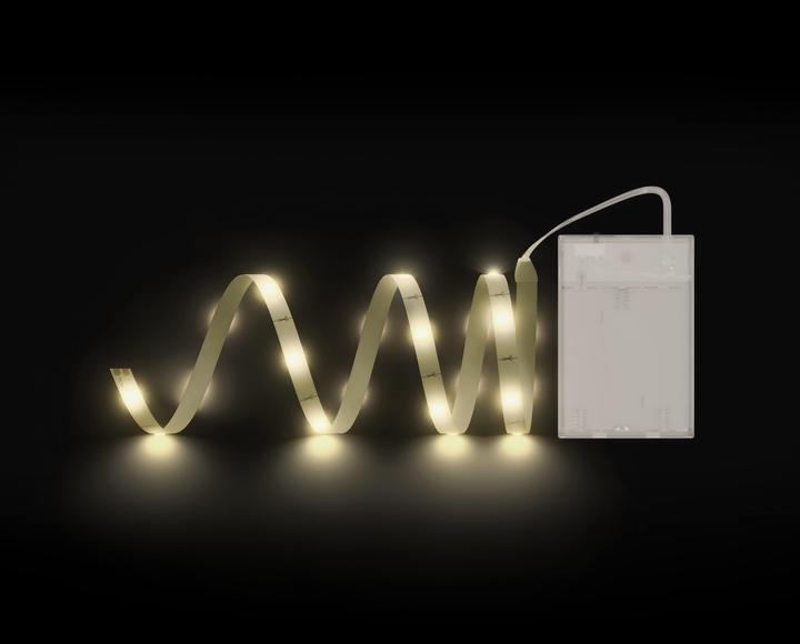Actual product image Blulaxa LED-Strip, 1 m, 1 W, 3000 K, Batteriebetrieb (Warm white, 100 cm, Indoor)