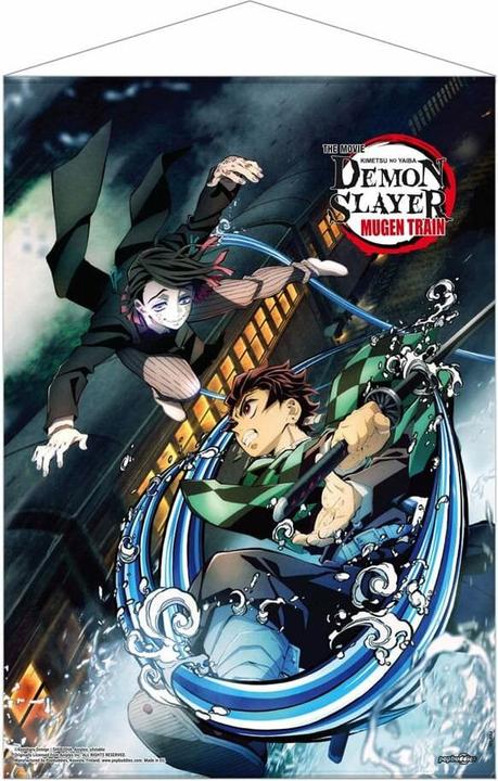 POPbuddies Demon Slayer: Kimetsu no Yaiba wall scroll Mugen Train Tanjiro Vs Enmu 50 x 70 cm