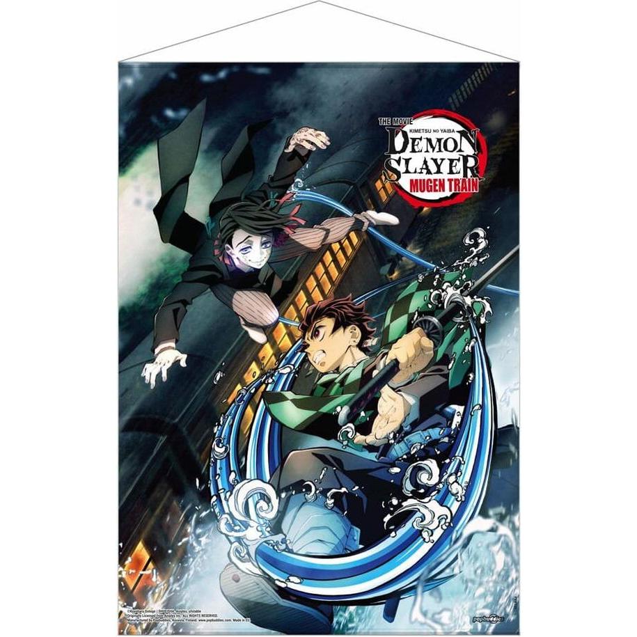 POPbuddies Demon Slayer: Kimetsu no Yaiba Wandrolle Mugen Train Tanjiro Vs Enmu 50 x 70 cm, Weiteres Gaming Zubehör, Meh...