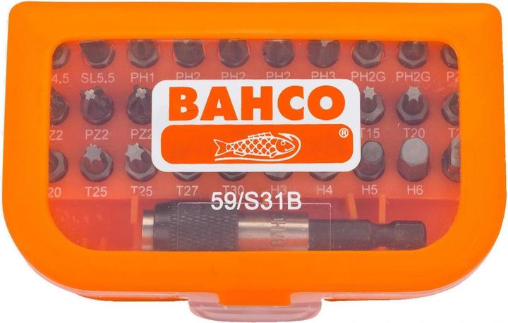 Immagine prodotto Bahco 59s31b BitSatz 31 Teile (Chiave a brugola, Croce Phillips PH, Croce Pozidriv PZ, Scanalatura per la vite)