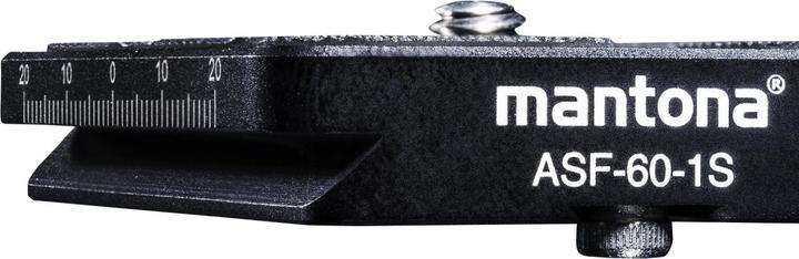 Actual product image mantona Fortress ASF-60-1S Quick Release Plate Arca-Swiss compatible, 60x44 mm, for e.g. Fortress Ball... (Tripod quick-release plate)