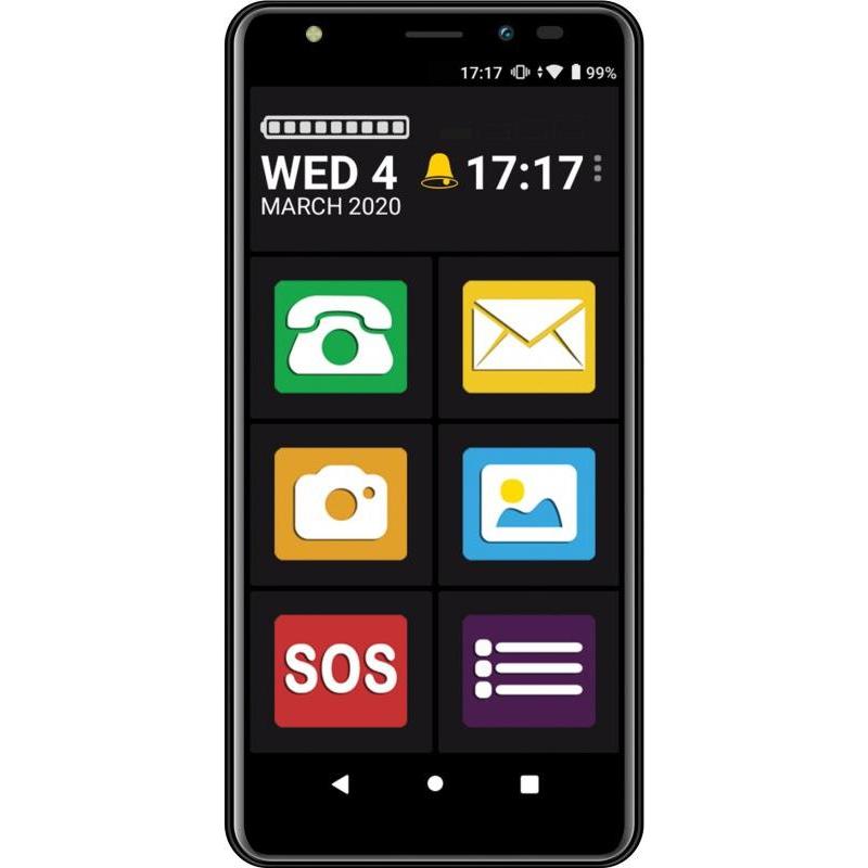 Thumbnail - Maxcom Smartfon MS 554 4G z aplikacją przyjazny ekran (32 GB, Juoda, 5.50", Dual SIM, 5 Mpx, 4G), Smartphone, Schwarz