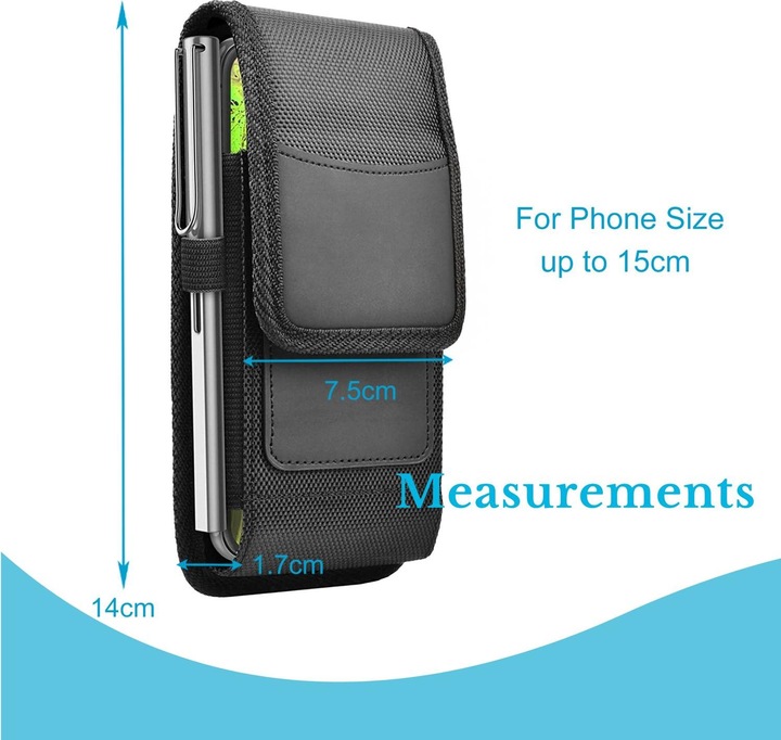 Produktbild Cadorabo Universale Schutzhülle für ZTE Nubia M2 LITE Tasche mit Gürtelclip (ZTE Nubia M2 Lite)