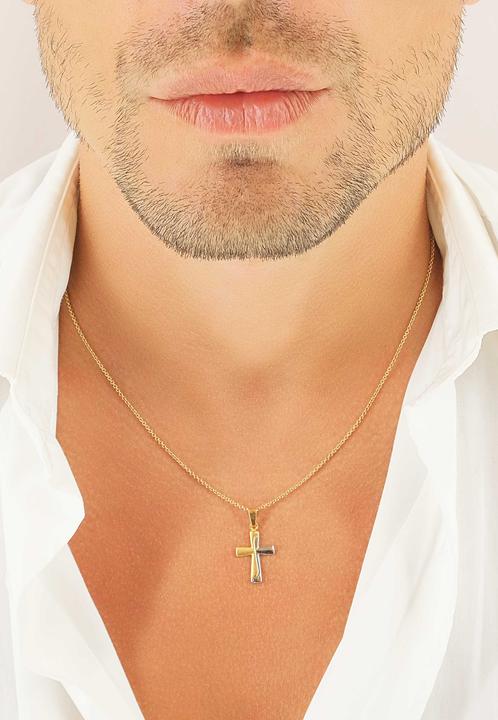 Image du produit Muau Pendant cross yellow gold 750, 23x13mm (Or jaune)