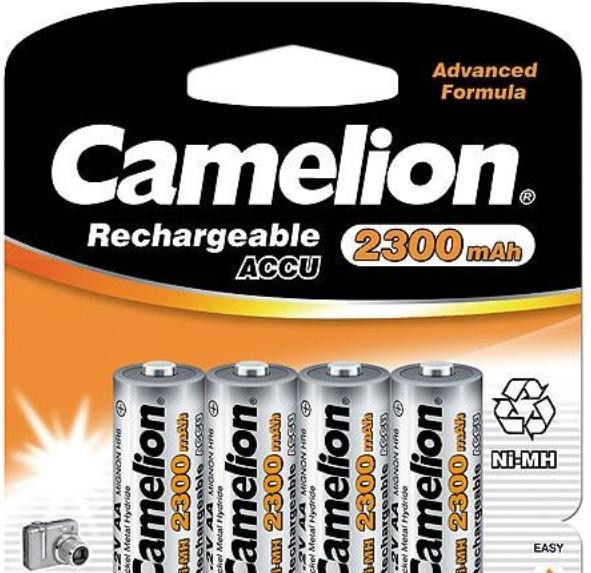Produktbild Camelion NH-AA2300BP4 - Wiederaufladbarer Akku - Nickel-Metallhydrid (NiMH) - 1,2 V - 4 S (4 Stk., AA, 2300 mAh, Akku)