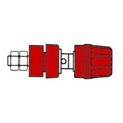 Thumbnail - Hirschmann Polklemme Mit Krallenrand Und Unverlierbarem Isolierkopf, 4 mm - Rot (Pki 10 A), Elektronikkabel + Stecker, R...