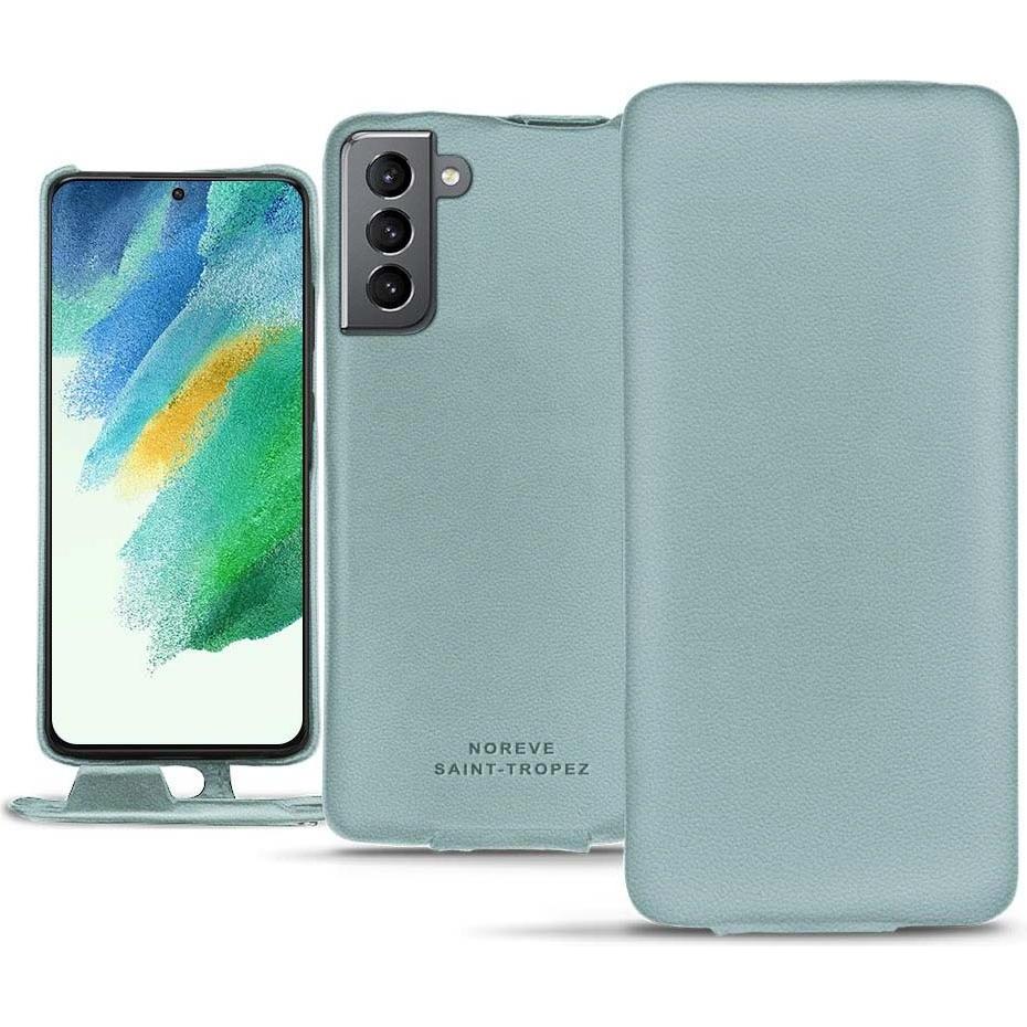 Thumbnail - Noreve Lederschutzhülle vertikal (Samsung Galaxy S21 FE), Smartphone Hülle, Blau