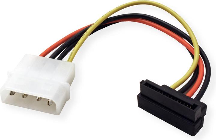 Actual product image Roline Adapter cable 4 pin HDD / SATA, angled (10 cm)