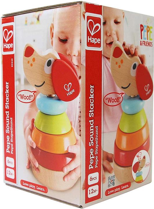 Actual product image Hape Stacking dog Pepe