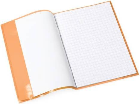 Produktbild HERMA Heftschoner, DIN A5, aus PP, transparent-orange mit Beschriftungsetikett (A5)
