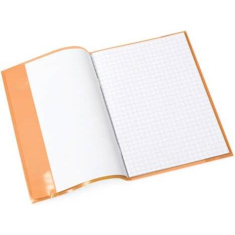 Thumbnail - Herma, Heft + Block, Heftschoner, DIN A5, aus PP, transparent-orange mit Beschriftungsetikett (A5)