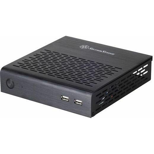 Silverstone SST-PT13B Petit (Thin Mini ITX), PC Gehäuse, Schwarz