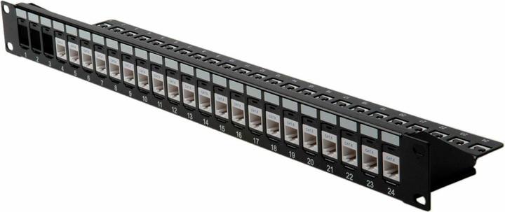 Actual product image Roline 19" patch panel (24 ports)
