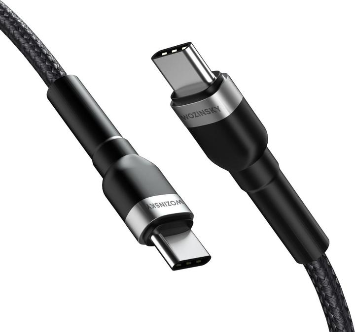 Actual product image Wozinsky WNBCC1 USB-C / USB-C PD 65W cable 1 m - black (1 m, 65 W)