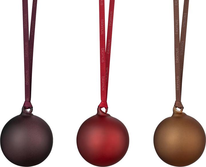 Actual product image Blomus JUHLA Weihnachtsschmuck M port/plum/brown 5cm 6tlg (6 x)