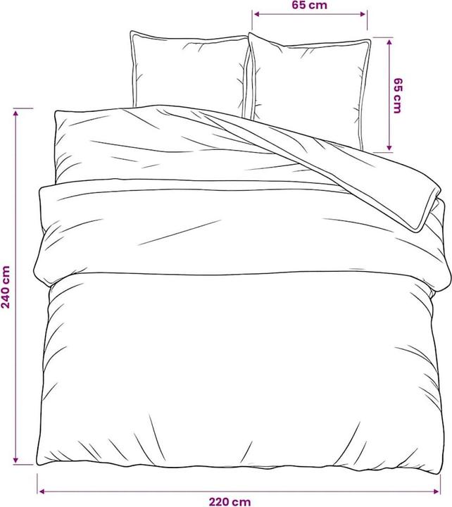 Produktbild vidaXL Bettwäsche Set (Duvetbezug, 220 x 240 cm)