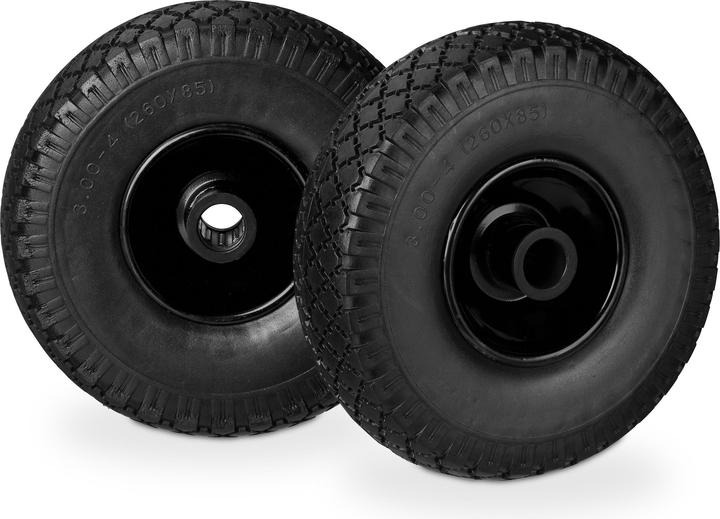 Relaxdays Solid Rubber Hand Truck Tyre Set of 2