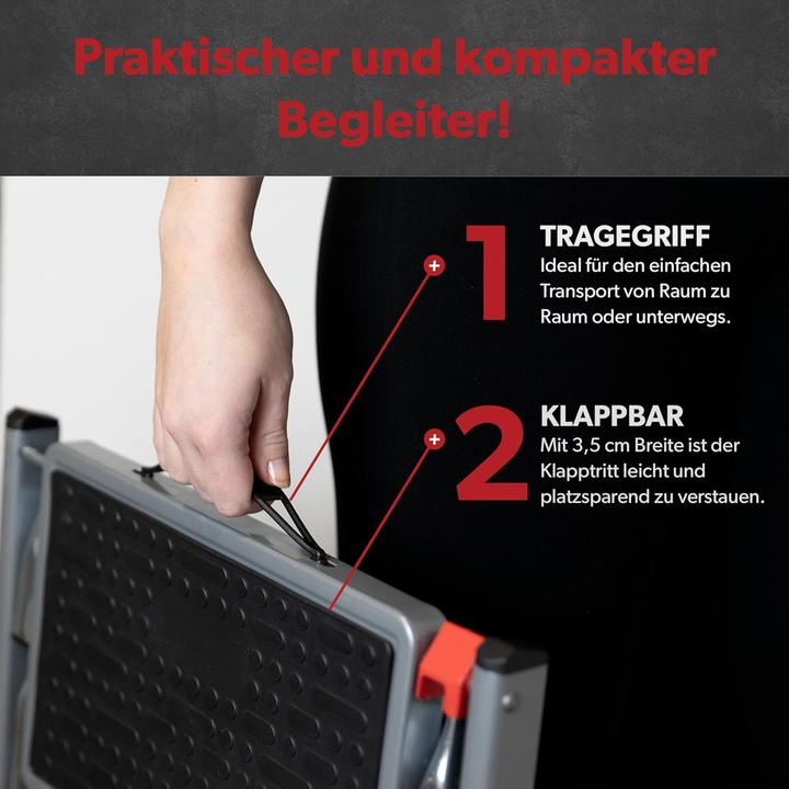 Produktbild Siwitec Klapptritt mit 2 Stufen (Klapptritt, Trittleiter, 49.50 cm)