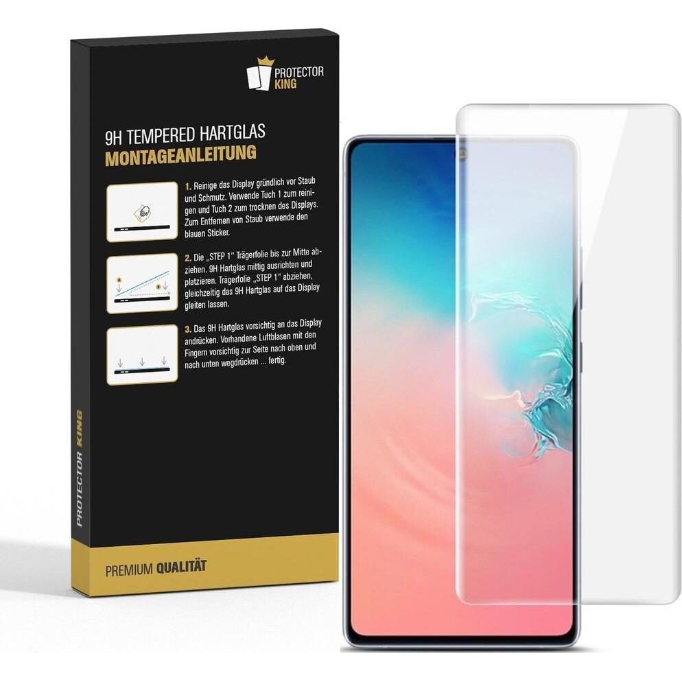 Thumbnail - Protectorking 1x echtes Tempered 9H Panzerhartglas 3D KLAR (1 Stück, Samsung Galaxy Note 10 Lite), Smartphone Schutzfoli...