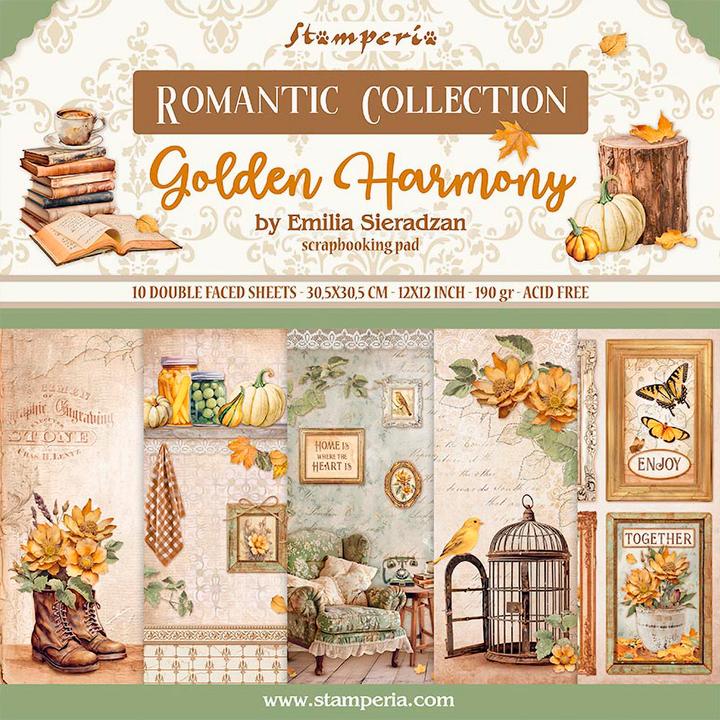 Stamperia Bloc de scrapbooking "Golden Harmony (10 x)