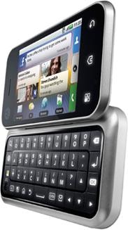 Actual product image Motorola Backflip - Multilingual QWERTZ - Platinum Silver (256 GB, 3.10", 5 Mpx, 3G)