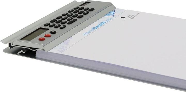Actual product image Wedo Aluminium clipboard A4 with removable solar calculator (23 x 32 cm)
