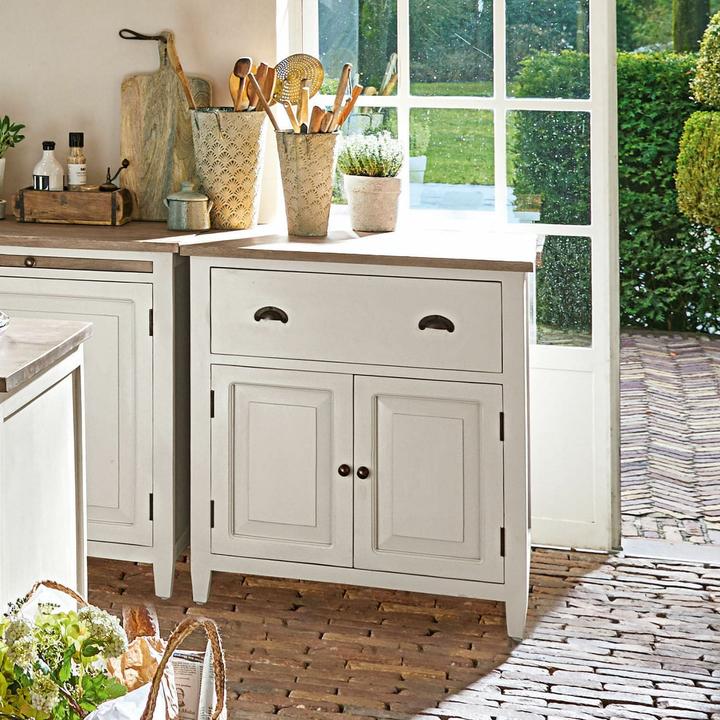 Image du produit Loberon Armoire Vauthiermont crème/marron (80 x 60 x 86 cm)