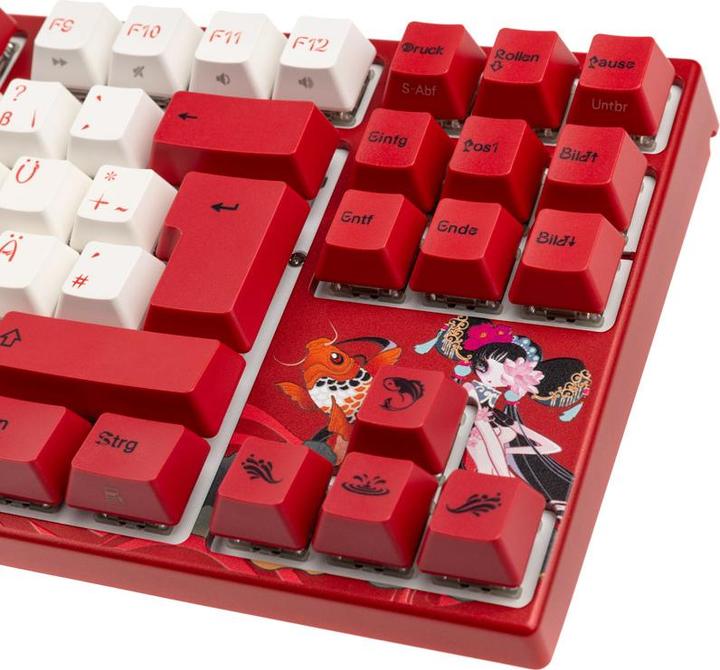 Actual product image Varmilo VEA88 Koi TKL Gaming Keyboard, MX-Brown, white LED (DE, Cable)