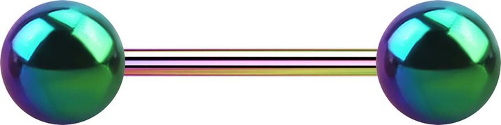 Image du produit Star Piercing Micro Barbell coloré avec deux boules (Acier chirurgical 316L)