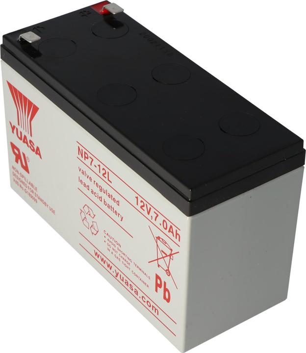 Actual product image Yuasa Battery NP7-12L, with 6.3mm contacts (12 V, 7 Ah)
