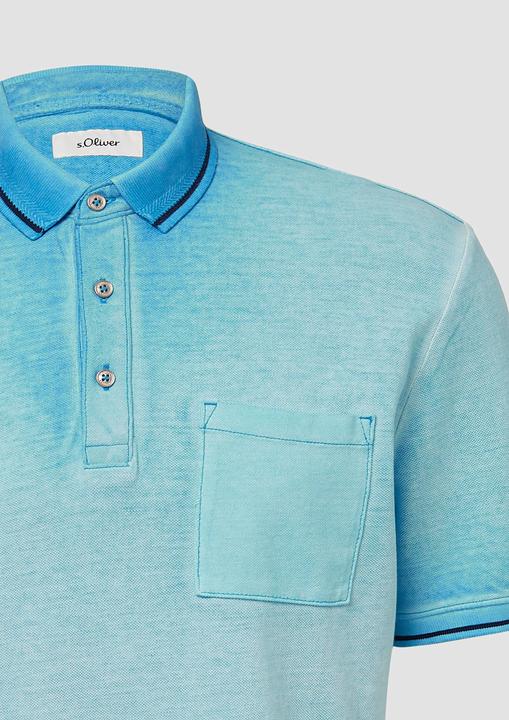 Produktbild S.Oliver Polo-Shirt Piqué-Poloshirt mit Waschung und Brusttasche (XL)