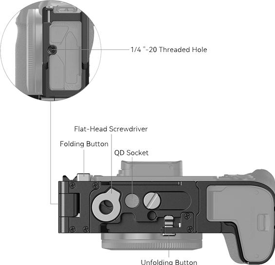Produktbild SmallRig 4211 Foldable L Bracket for Canon EOS R8 (Diverses Video Zubehör)