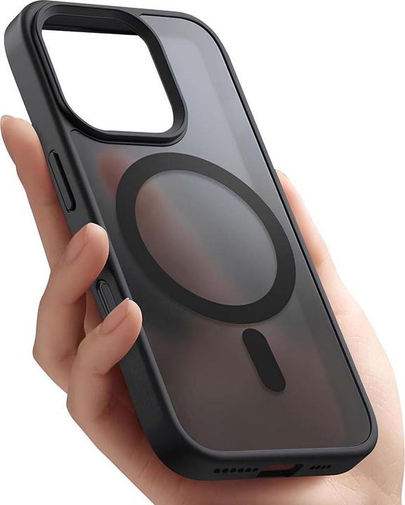 Produktbild Crong Hybrid Frost MAG Cover – Hülle mit MagSafe für iPhone 16 Pro Max (schwarz) (Apple iPhone 16 Pro Max)