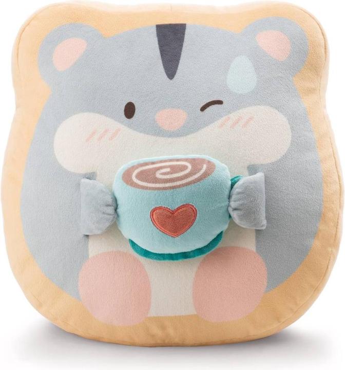 NICI Plüschkissen Hamster Shai mit Tasse