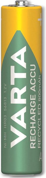 Productafbeelding Varta Recharge Accu Recycled (2 Pcs., AAA, 800 mAh)