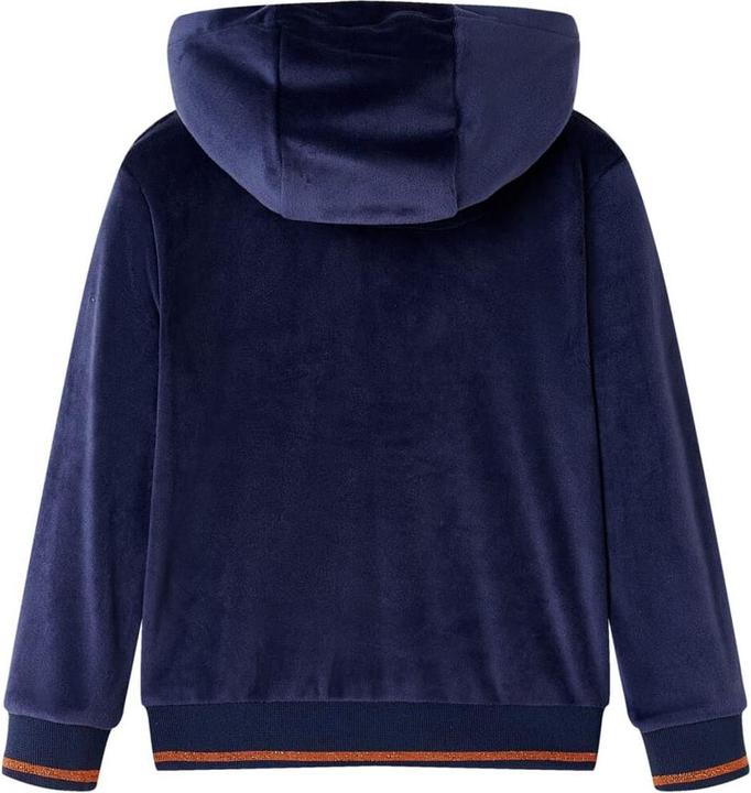 Produktbild vidaXL Kinder-Kapuzenjacke Marineblau 128,Material: 94 % Polyester (128)