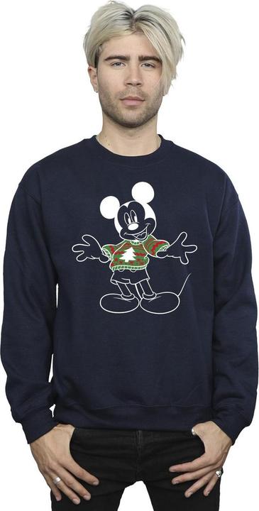 Actual product image Disney Mens Mickey Mouse Xmas Jumper Sweatshirt (XXL)