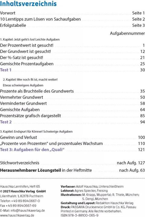 Produktbild Prozentrechnen 6.-9. Klasse (Deutsch, Adolf Hauschka, Rainer Thiele, Martina Knapp, 2021)