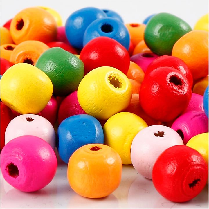 Actual product image Creativ Company Houten Kralen Mix 10mm, 22gr
