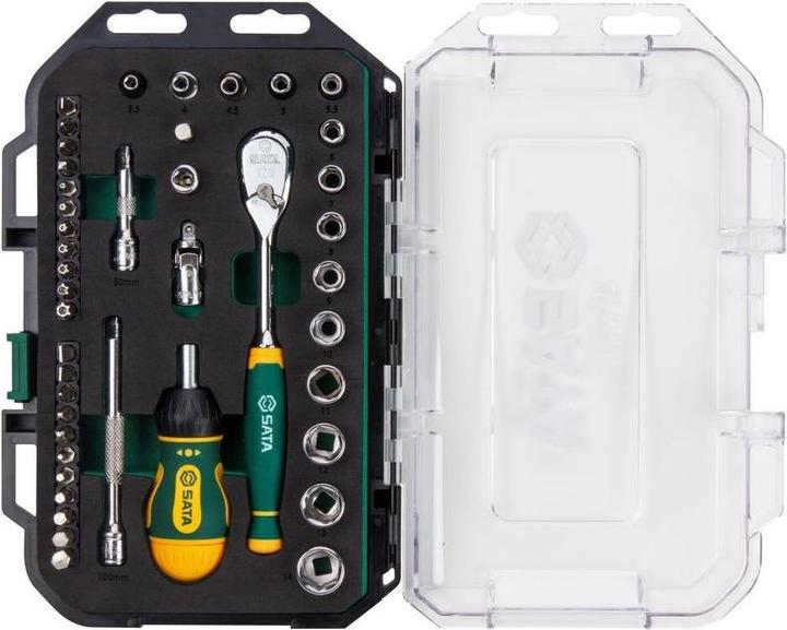 SATA 1/4" Bit & Steckschlüsselsatz, 120XP, 49-tlg.
