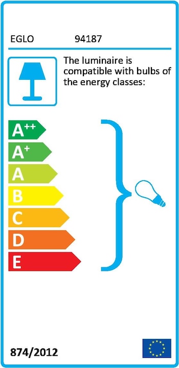 Label énergétique EGLO Tarbes (E27)