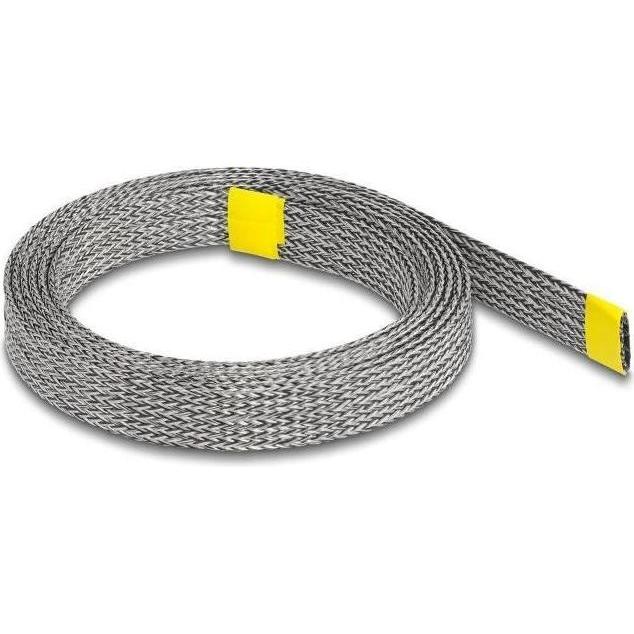 Thumbnail - Delock, Kabelschutz + Kabelführung, Geflechtschlauch zur EMI Abschirmung dehnbar 2 m x 20 mm (Kabelschlauch, 2000 mm)