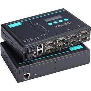 Moxa Desktop-Geräteserver mit 8 RS-232-Anschlüssen, DB9-Steckern und 48 VDC-Stromversorgung, Server di stampa
