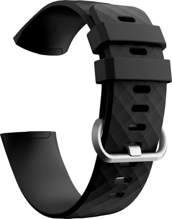 Actual product image Deltalabs Ersatz Sport Armband Silikon Fitbit Charge 4 / 3 - Schwarz (Silicone)