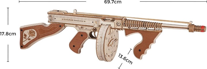 Actual product image Rokr Tommy Gun Assault Rifle