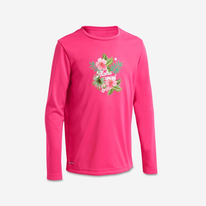 Produktbild Olaian UV-Shirt Surfen Kinder langarm 100 rosa (134)